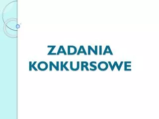 zadania konkursowe