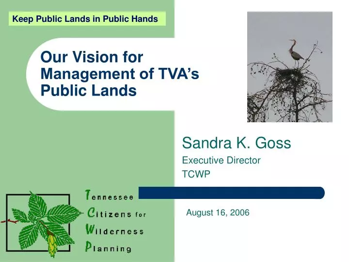our vision for management of tva s public lands
