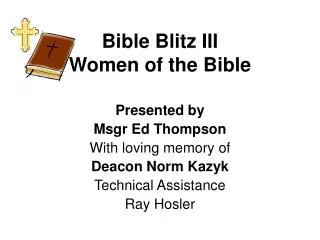 Bible Blitz III Women of the Bible