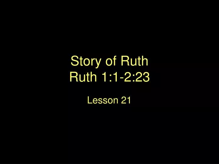 story of ruth ruth 1 1 2 23