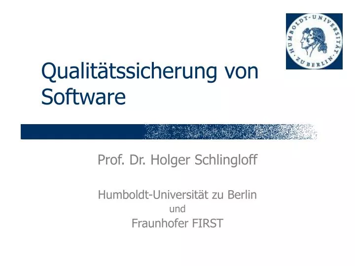 qualit tssicherung von software