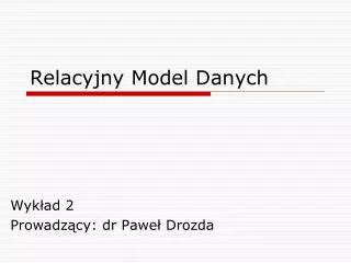 relacyjny model danych