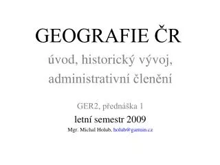 geografie r