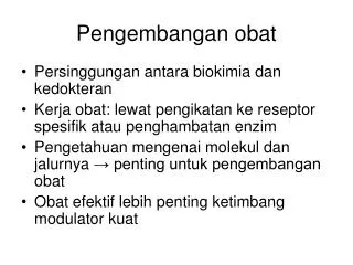pengembangan obat