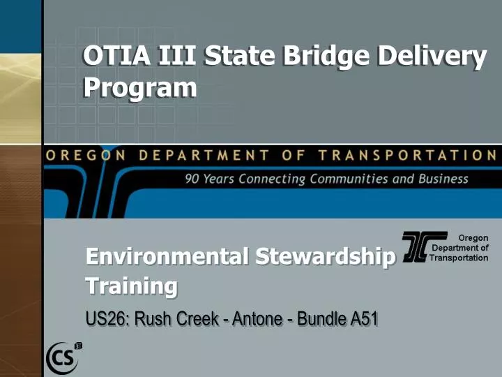 otia iii state bridge delivery program