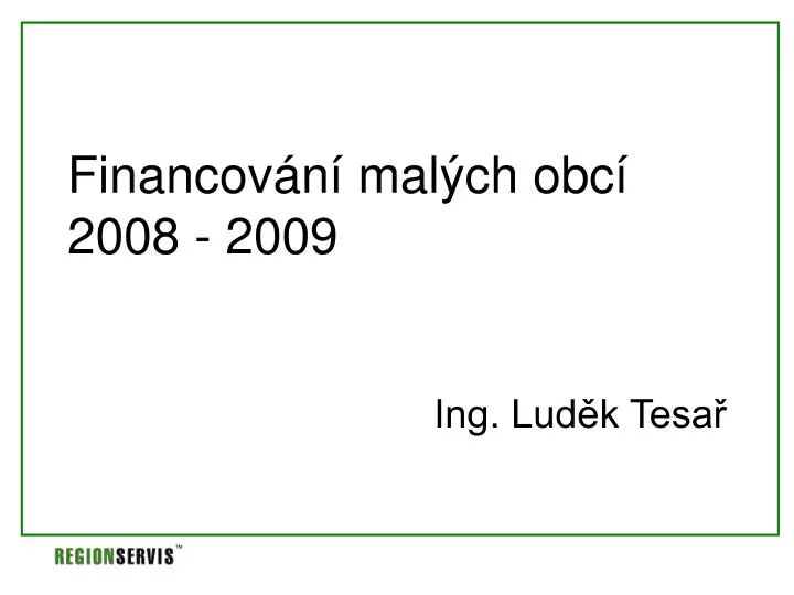 financov n mal ch obc 2008 2009