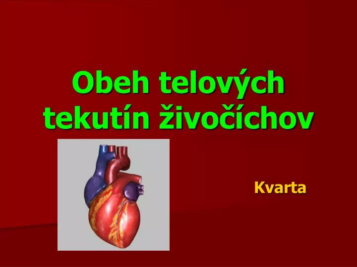 obeh telov ch tekut n ivo chov