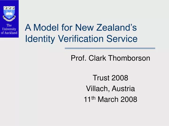 a model for new zealand s identity verification service