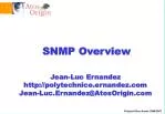 SNMP Overview - slide 1