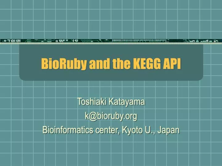 bioruby and the kegg api