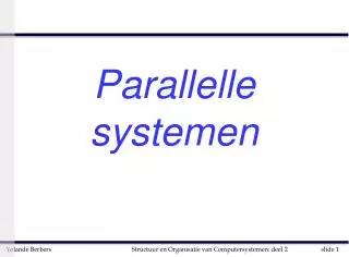 parallelle systemen