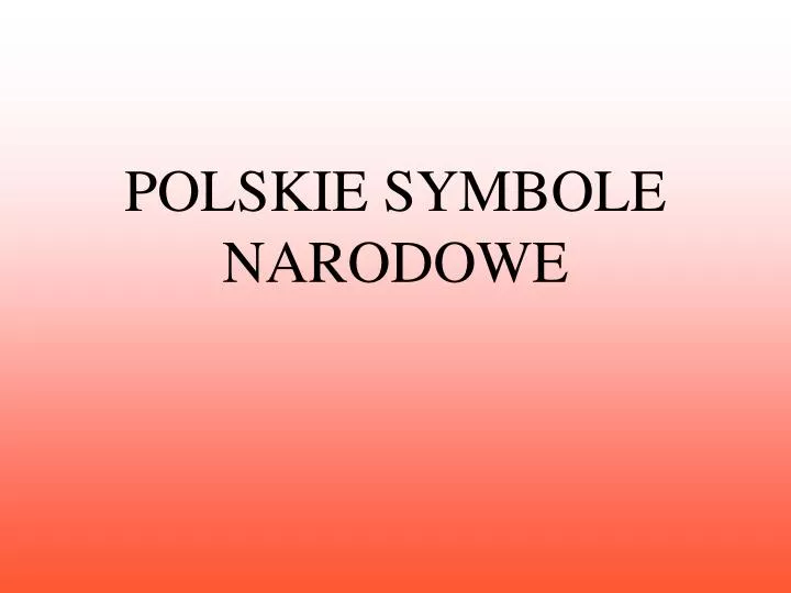 polskie symbole narodowe