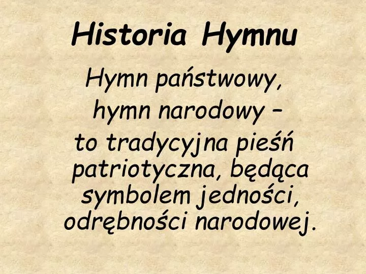 historia hymnu