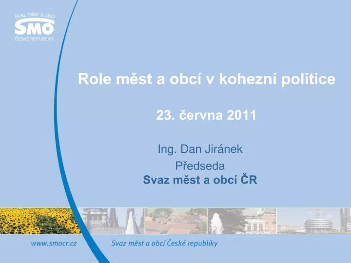 role m st a obc v kohezn politice 23 ervna 2011