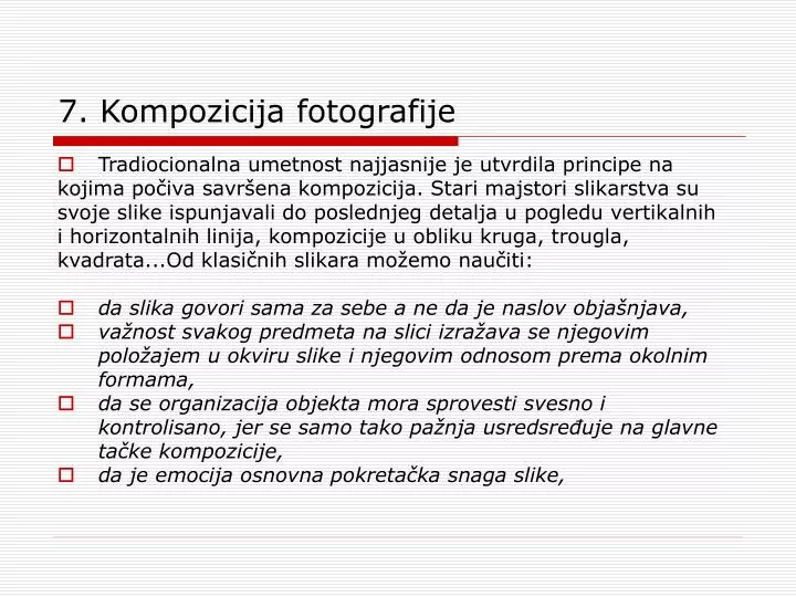 7 kompozicija fotografije