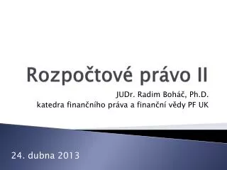 rozpo tov pr vo ii