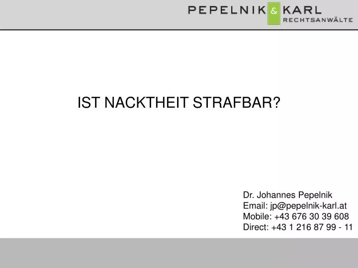 ist nacktheit strafbar