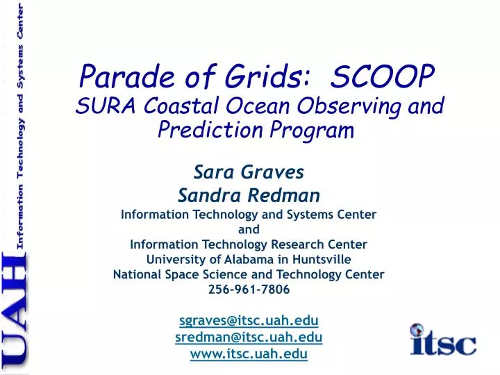 parade of grids scoop sura coastal ocean observing and prediction program