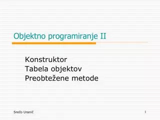 objektno programiranje ii