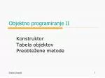 Objektno programiranje II - slide 1