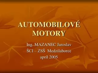 automobilov motory