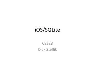 iOS/SQLite