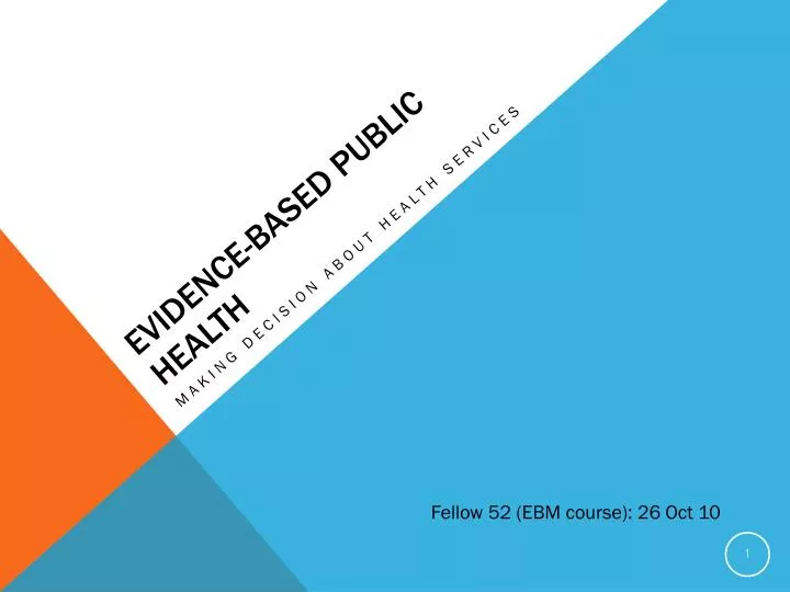 evidence based public health