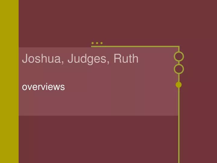 joshua judges ruth