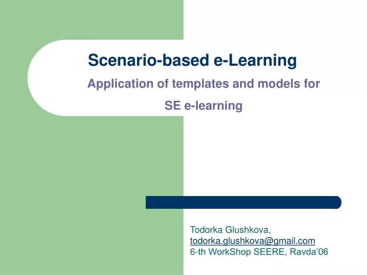 scenario based e learning