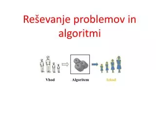 re evanje problemov in a lgoritmi