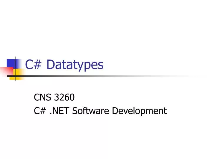 c datatypes