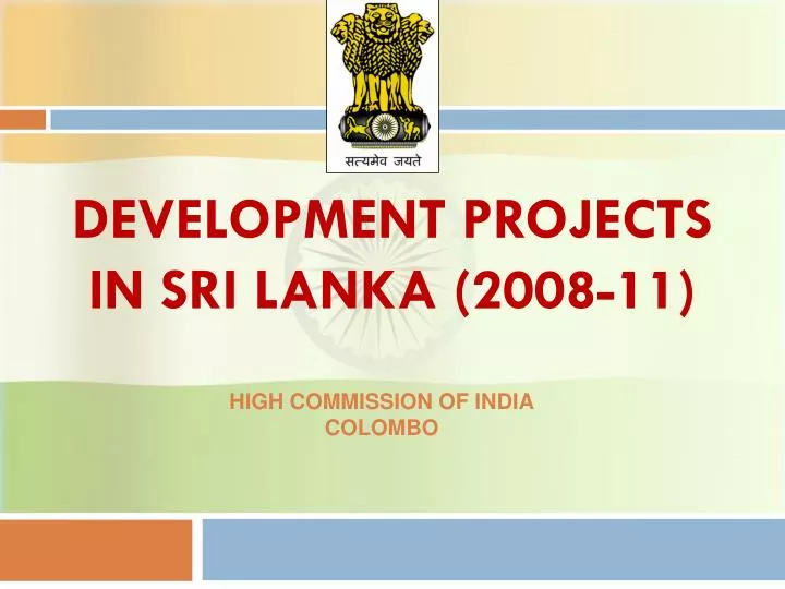 development projects in sri lanka 2008 11