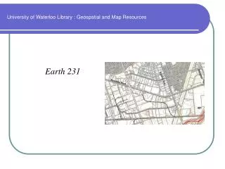University of Waterloo Library : Geospatial and Map Resources
