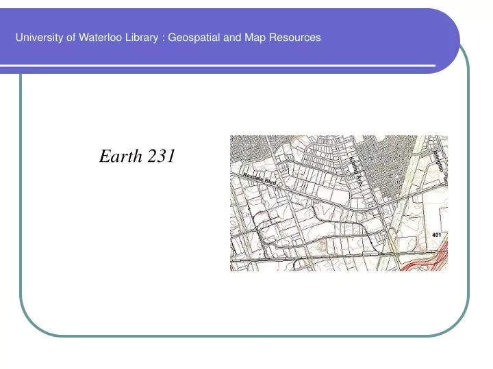 university of waterloo library geospatial and map resources