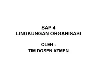 SAP 4 LINGKUNGAN ORGANISASI