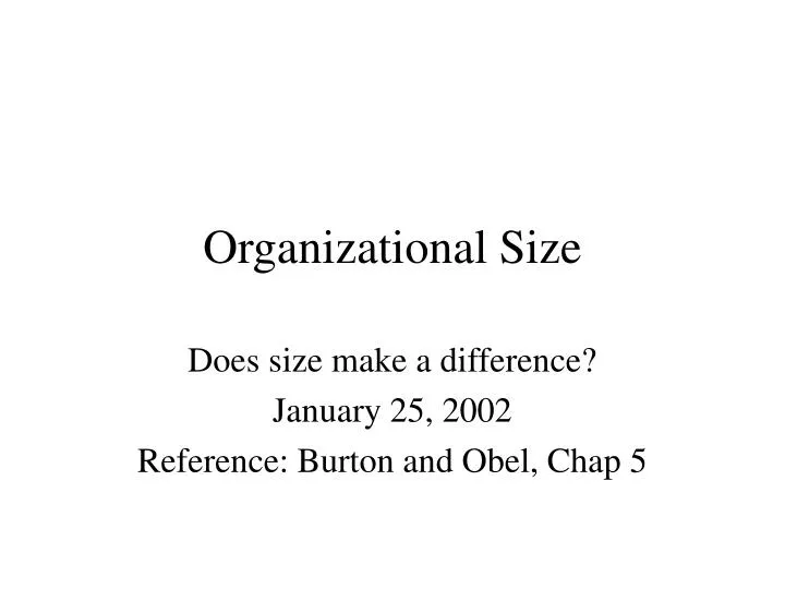 organizational size