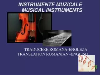 INSTRUMENTE MUZICALE MUSICAL INSTRUMENTS