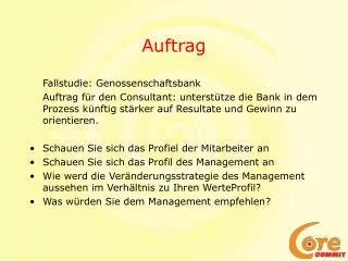 auftrag