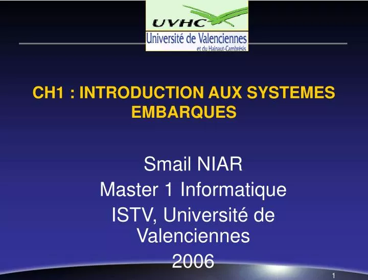 ch1 introduction aux systemes embarques