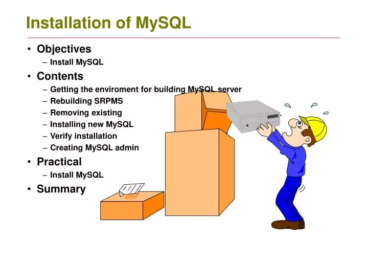 installation of mysql
