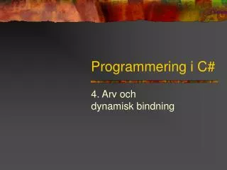 programmering i c