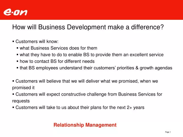 how will business development make a difference