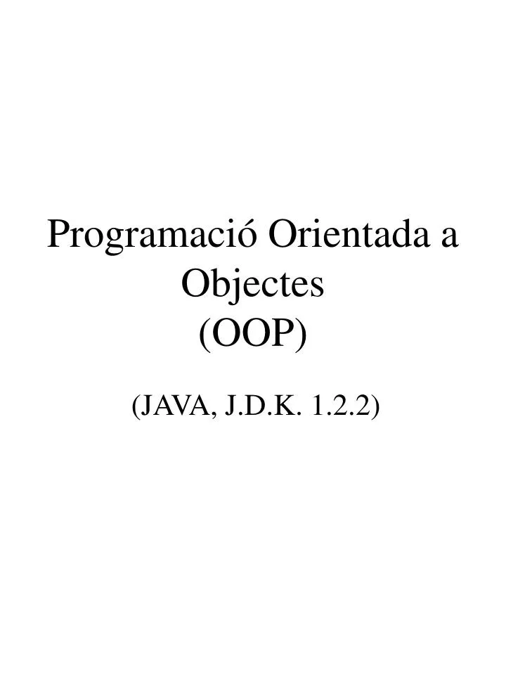 programaci orientada a objectes oop