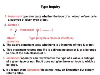 Type Inquiry