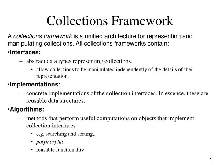 collections framework