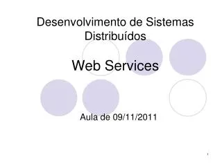 desenvolvimento de sistemas distribu dos web services