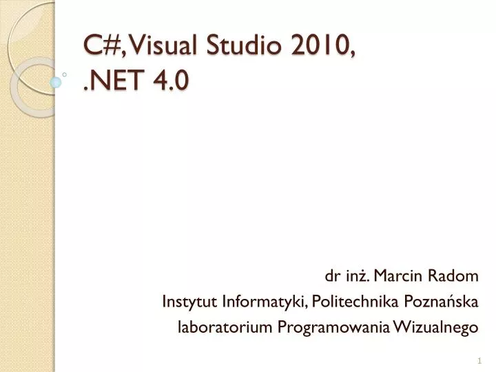 c visual studio 2010 net 4 0