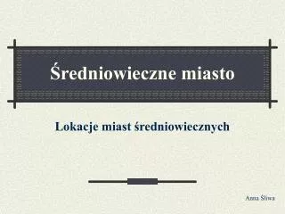 redniowieczne miasto