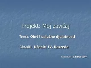 projekt moj zavi aj