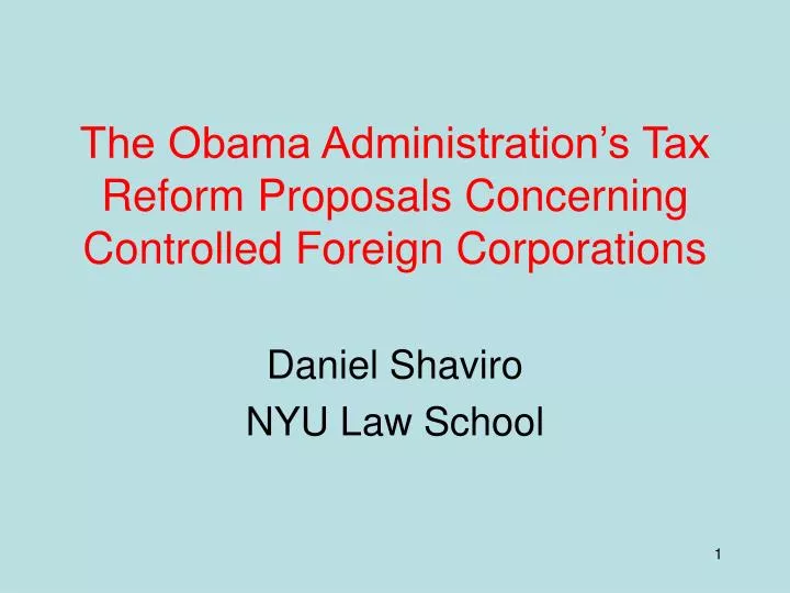the obama administration s tax reform proposals concerning controlled foreign corporations
